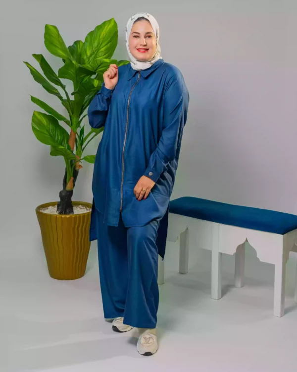 ⁦أناقة صيفية بخيط دجين خفيف وراقي⁩ - الصورة ⁦3⁩