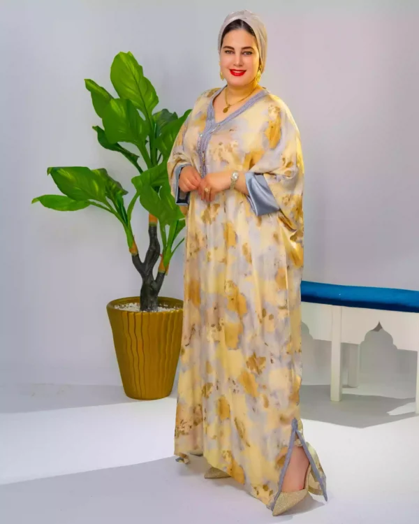 ⁦قندورة أوفرسايز بتوب ساتان HOYAM⁩ - الصورة ⁦9⁩