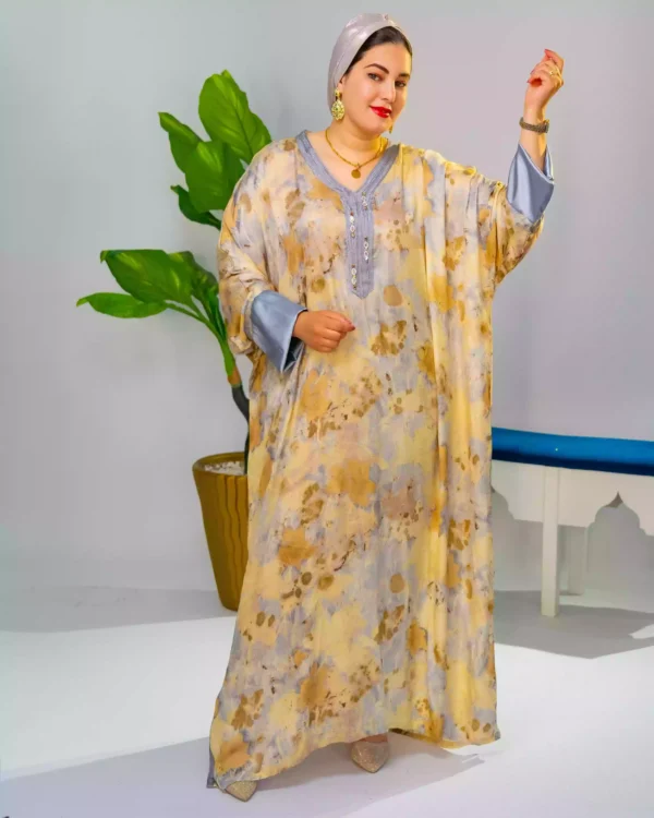 ⁦قندورة أوفرسايز بتوب ساتان HOYAM⁩ - الصورة ⁦7⁩
