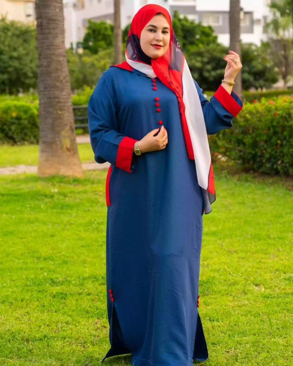 ⁦جلابة دجين بلمسة تقليدية وعصرية⁩ - الصورة ⁦9⁩